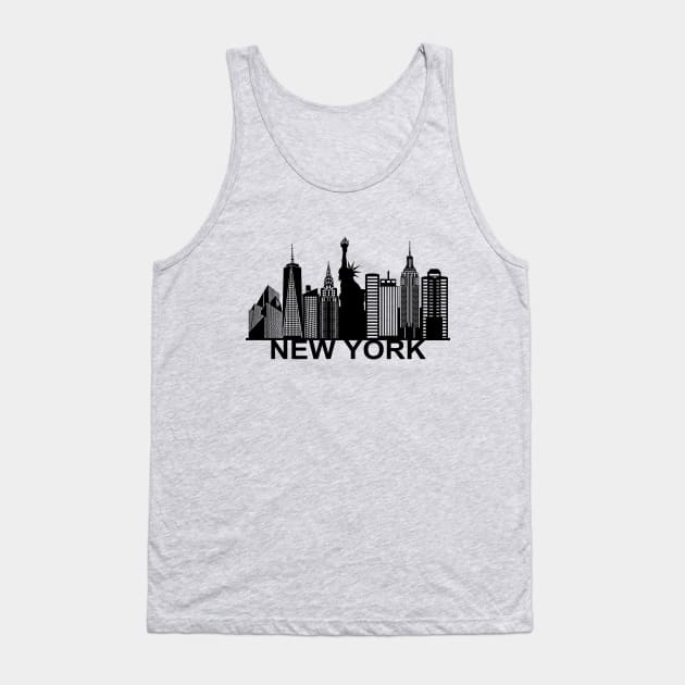 New York silhouette Tank Top by rlnielsen4